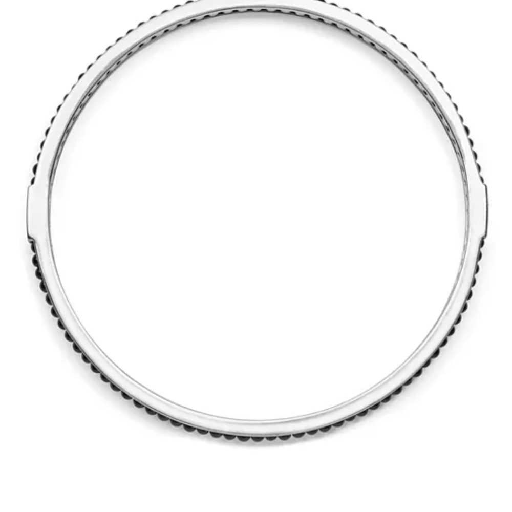 Lagos Dark Blue/Gray Sterling Silver Caviar Icon Beaded Bangle Bracelet - Picture 2 of 9